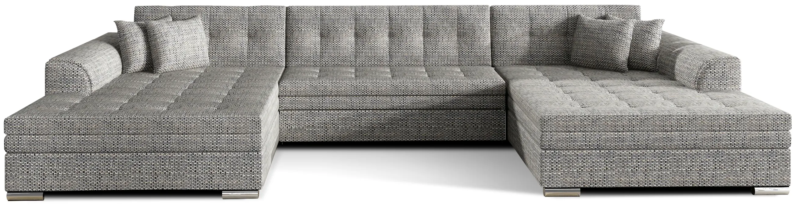 Sedačka BISTAR 01 ve tvaru U, šedá látka