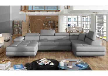 Sedačka do U SEDUM 16, šedá látka, pravá