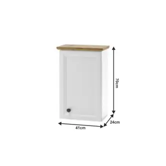 Sektorová koupelnová sestava NAKATOS, bílá/dub artisan