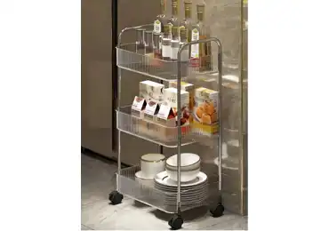 Servírovací stolek CAPILARIS na kolečkách, nerez