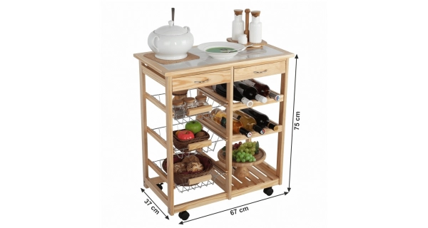 Servírovací stolek MANCAY, přírodní