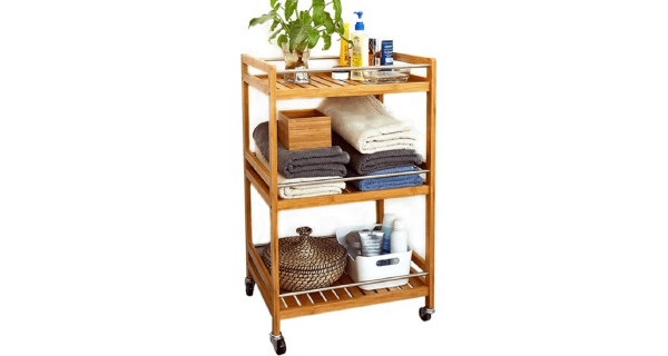 Servírovací vozík HYNAS, přírodní bambus