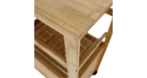 Servírovací vozík VIDNA, přírodní