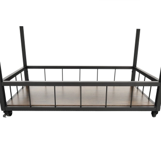 Servírovací vozík VIUSSIL, dub smoke/černá