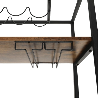 Servírovací vozík VIUSSIL, dub smoke/černá