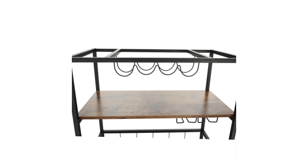 Servírovací vozík VIUSSIL, dub smoke/černá