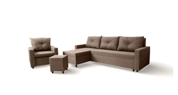 Sestava GILFORD, hnědá látka