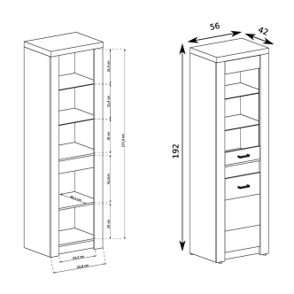 Sestava SWED 2, jasan bílý