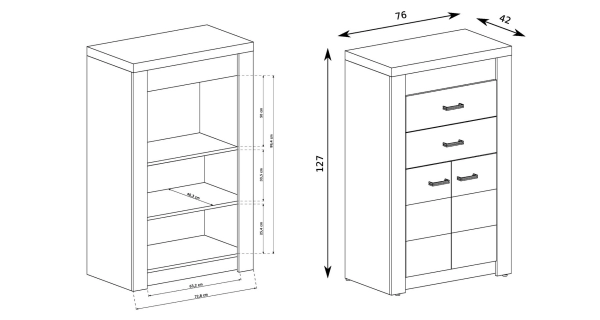 Sestava SWED 2, jasan světlý