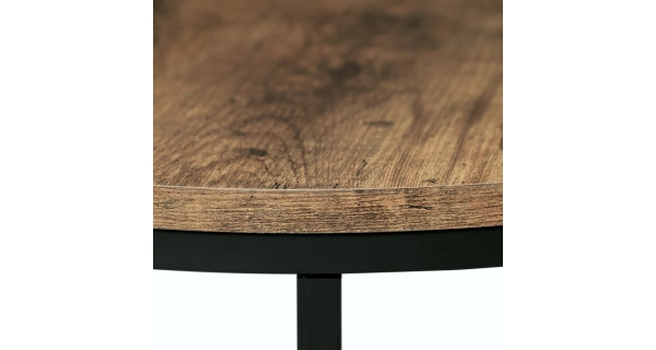Set 2 ks stolků MOLAMEN, dekor staré dřevo/černá