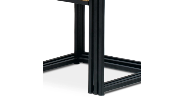 Set 2 ks stolků MOLAMEN II, divoký dub/černá