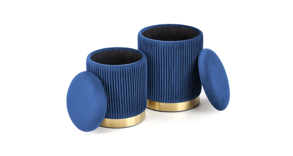 Set dvou taburetů HOPKINS, námořnická modř