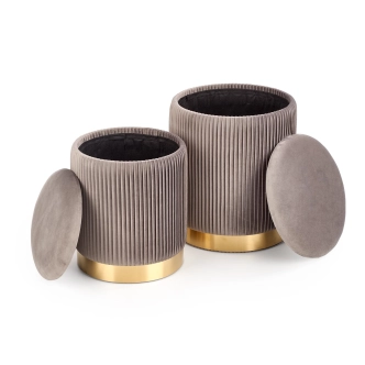 Set dvou taburetů HOPKINS, šedá