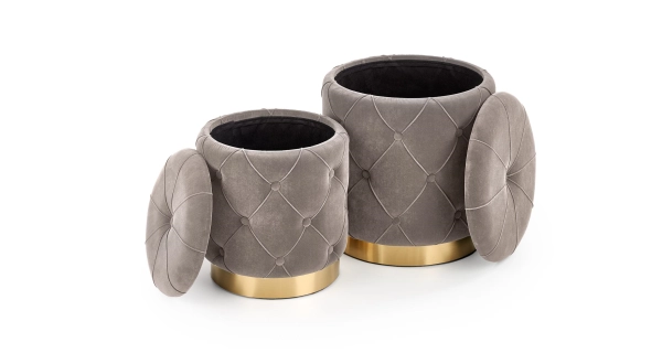 Set dvou taburetů ZLITEN, šedá