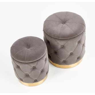 Set dvou taburetů ZLITEN, šedá