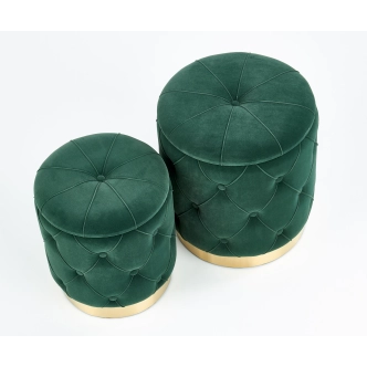 Set dvou taburetů ZLITEN, tmavě zelená