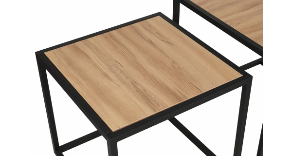 Set konferenčních stolků AKACJA, dub/černá