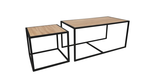 Set konferenčních stolků AKACJA, dub/černá