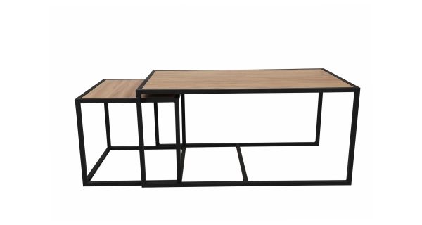 Set konferenčních stolků AKACJA, dub/černá