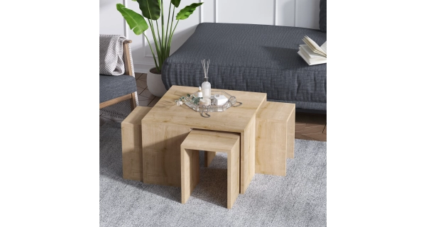 Set konferenčních stolků CALIPSO, dub safírový