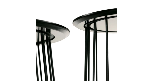 SET konferenčních stolků IGNAZIO, dekor staré dřevo/černá