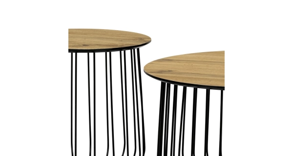 SET konferenčních stolků IGNAZIO, dub divoký/černá