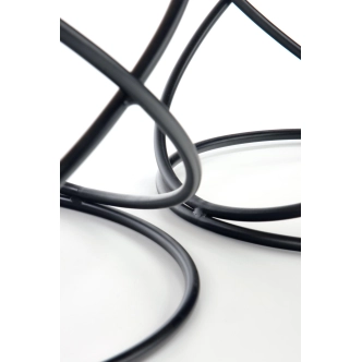 Set odkládacích stolků CADE, bílý mramor/černá