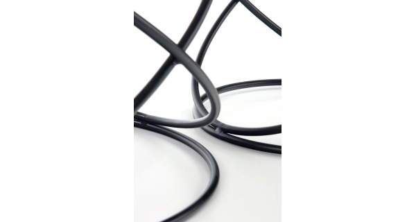 Set odkládacích stolků CADE, bílý mramor/černá