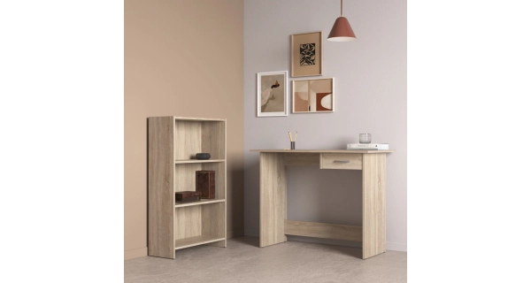 Set psacího stolu a knihovny TORMEN, dub kronberg DOPRODEJ