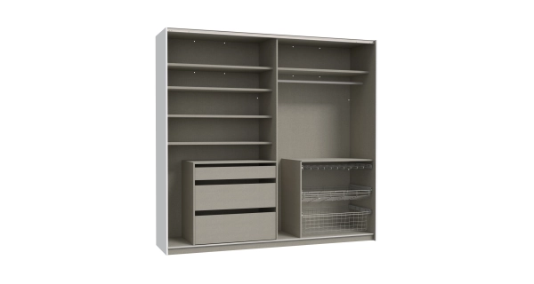 Set zásuvek do skříně KEBAN 220 cm - typ 1, šedá