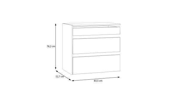 Set zásuvek do skříně KEBAN 220 cm - typ 2, šedá