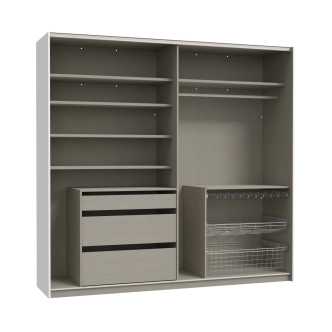 Set zásuvek do skříně KEBAN 220 cm - typ 2, šedá