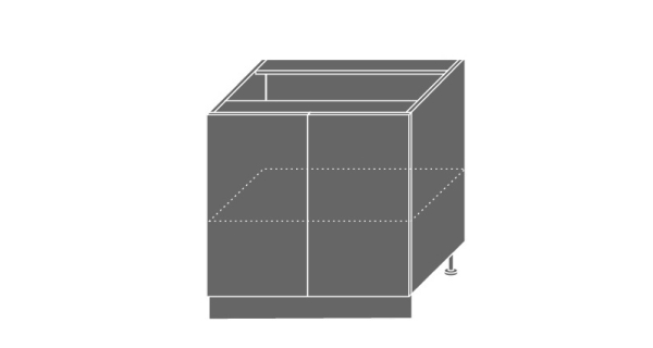 SHAULA, skříňka dolní D11 80, korpus: grey, barva: black