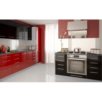 SHAULA, skříňka dolní D1d 30, korpus: grey, barva: rose red