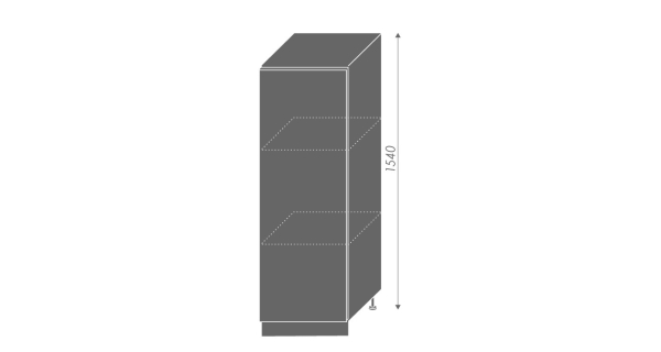 SHAULA, skříňka dolní  D5D/60/154, korpus: grey, barva: black