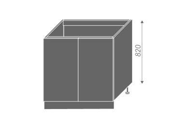SHAULA, skříňka dolní dřezová D8z 80, korpus: bílý, barva: black