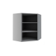 SHAULA, skříňka horní rohová W 10, korpus: grey, barva: black
