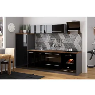 SHAULA, skříňka horní W2 30, korpus: lava, barva: black