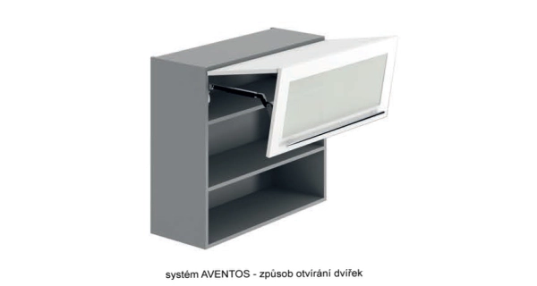 SHAULA, skříňka horní W8B 90 AV, korpus: grey, barva: white