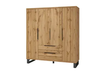 SIGUNI čtyřdveřová skříň, dub wotan