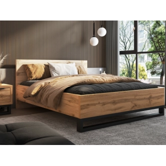 SIGUNI postel 160x200 cm, dub wotan