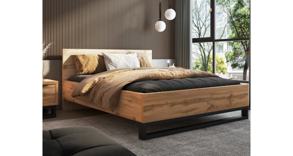 SIGUNI postel 160x200 cm, dub wotan