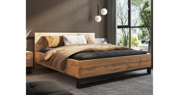 SIGUNI postel 180x200 cm, dub wotan