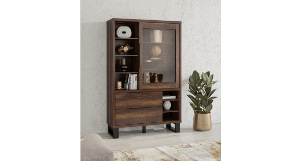 SIGUNI vitrína 1D2S, dub wallace