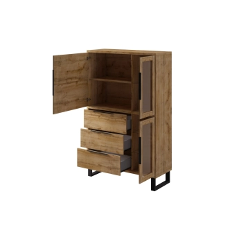 SIGUNI vitrína 3D3S, dub wotan