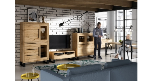 SIGUNI vitrína, dub wotan