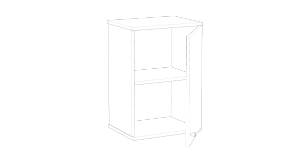 SIMONA 10, koupelnová skříňka horní, bílá