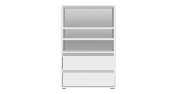 Široká knihovna DAGLARI, bílá