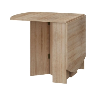 Skládací jídelní stůl BASHA 2, dub sonoma, 5 let záruka