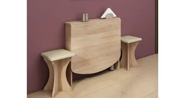 Skládací jídelní stůl BASHA 6, dub sonoma